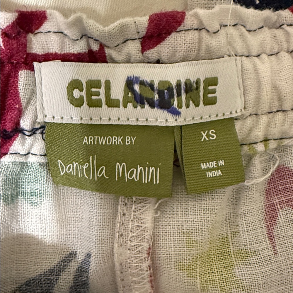 CELARDINE ARTWORK BY Daniella Manini WOMENS XS WIDE LEG PANTS - Picture 4 of 8